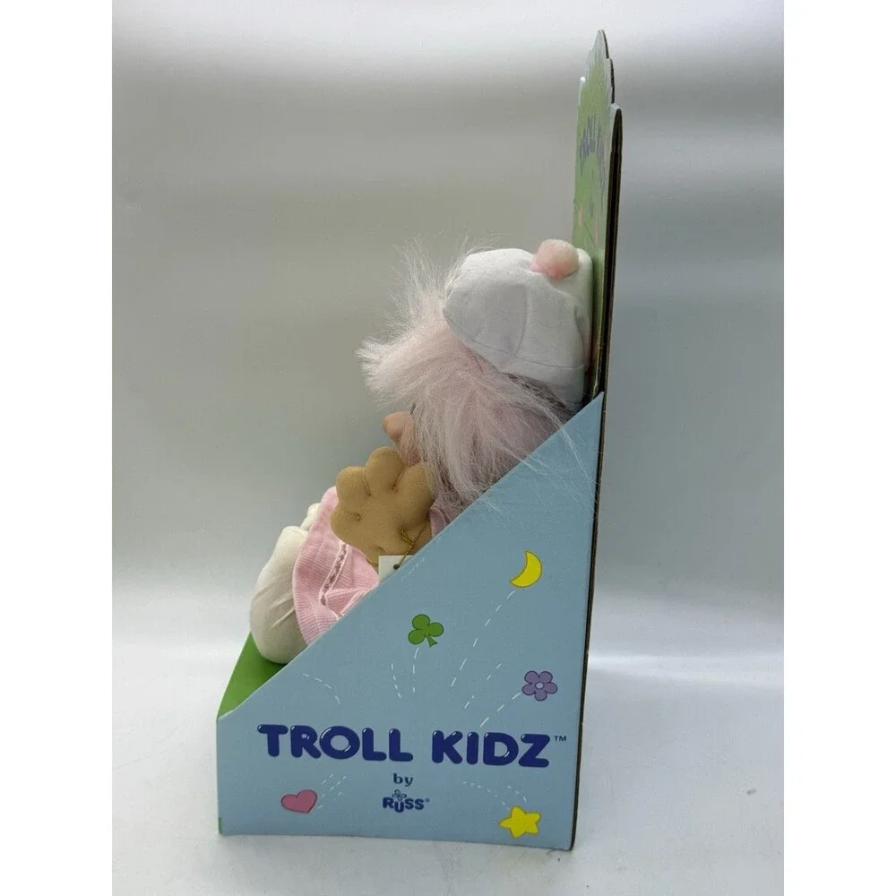 Vintage Russ Berrie Troll Kidz Buffy Doll 2319 Pink Hair Dress Blue Eyes w/ BOX